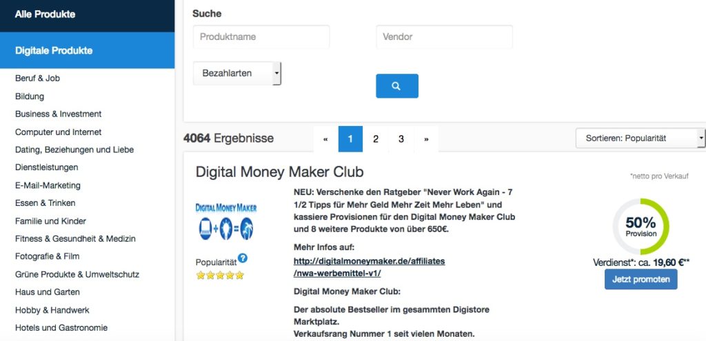 Wie-Online-Geldverdienen.de mit Digistore24 das richtige Infoprodukt für Dich findet.