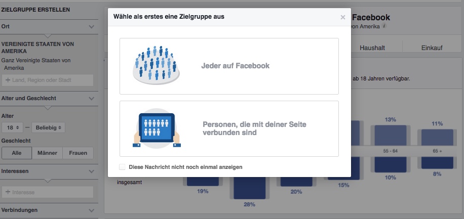 Wie-Online-Geldverdienen.de Facebook Werbung für Infoprodukte mit Facebook Audience Insights