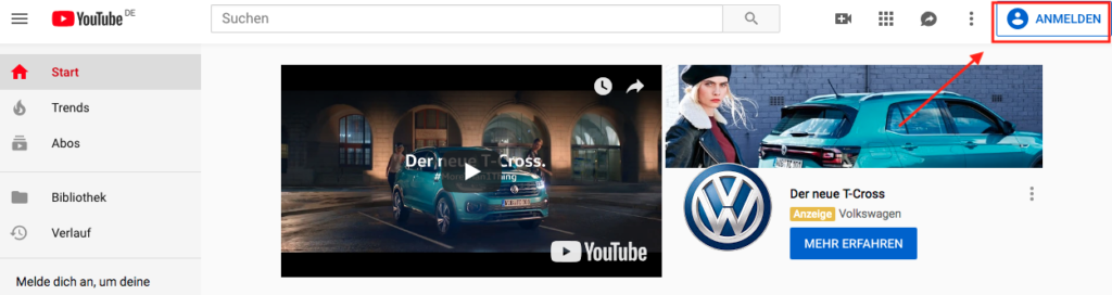 Wie-Online-Geldverdienen.de, Affiliate Marketing ohne Webseite mit YouTube, Neuen YouTube Kanal erstellen