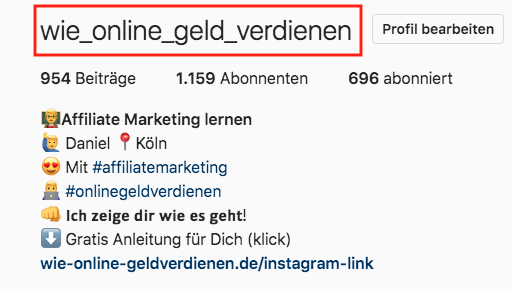 Wie-Online-Geldverdienen.de, Wie Online Geld verdienen Instagram Name, Mit Instagram Geld verdienen